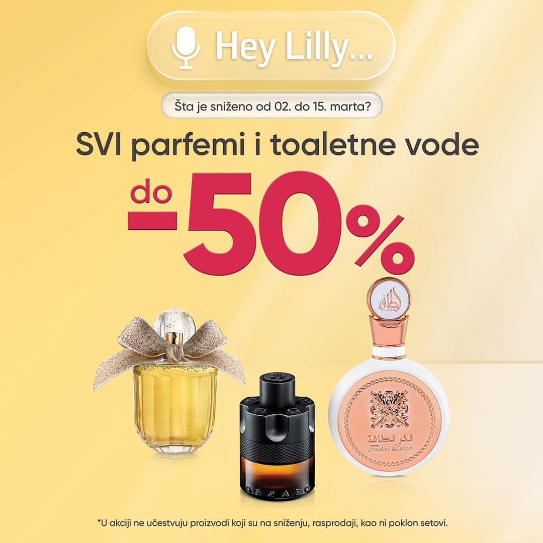 Lilly - popust na sve parfeme i toaletne vode -50%