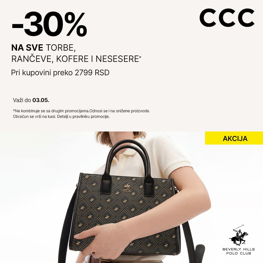 CCC - 30% na sve torbe, ranceve, kofere i nesesere